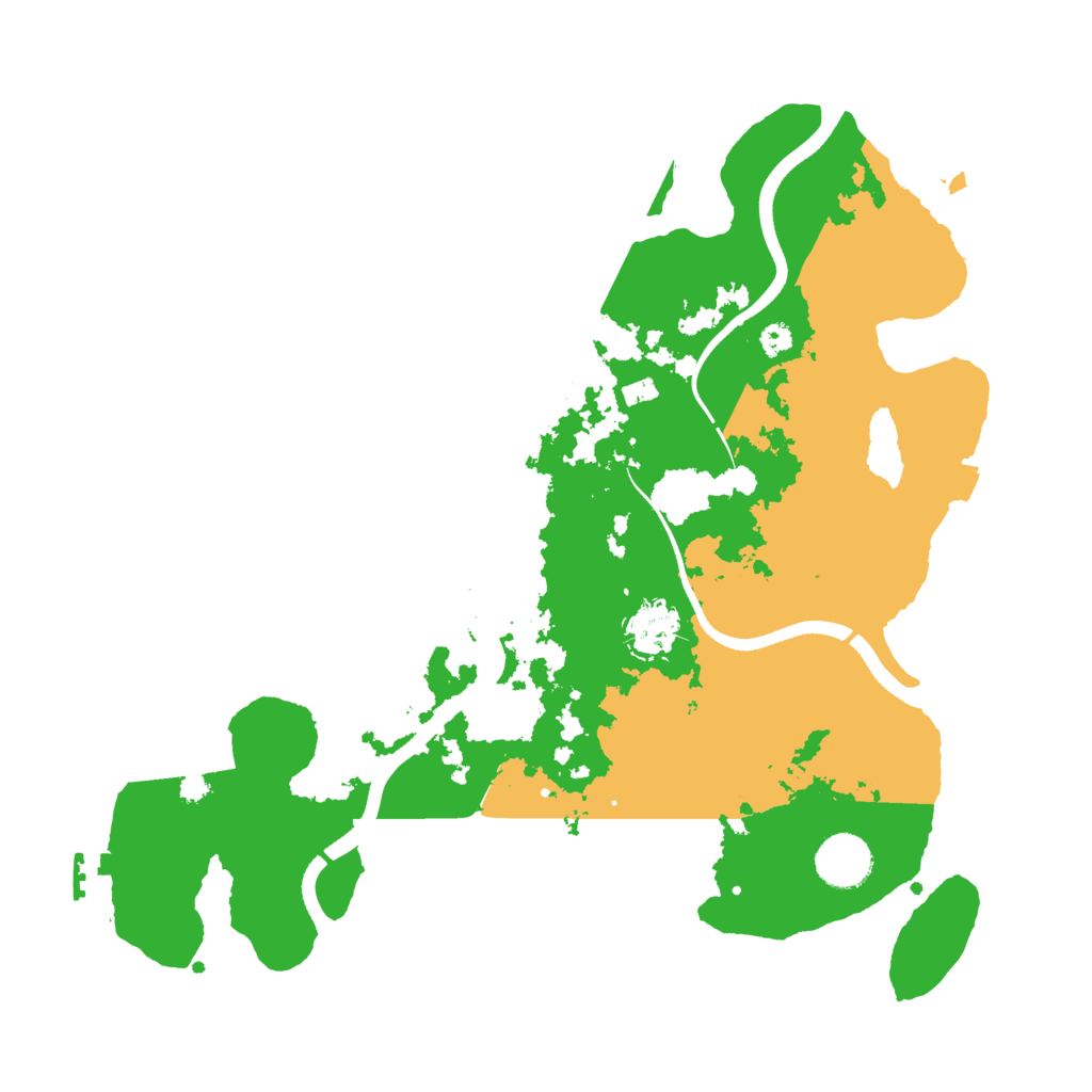 Biome Rust Map: Procedural Map, Size: 3500, Seed: 312663