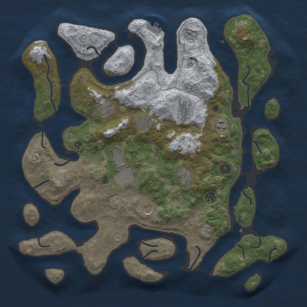 Rust Map: Procedural Map, Size: 4250, Seed: 1479142, 17 Monuments