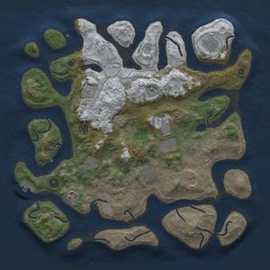 Thumbnail Rust Map: Procedural Map, Size: 4000, Seed: 11311, 17 Monuments