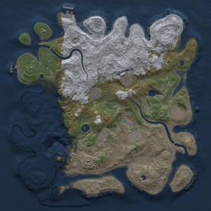 Thumbnail Rust Map: Procedural Map, Size: 4000, Seed: 11311, 14 Monuments