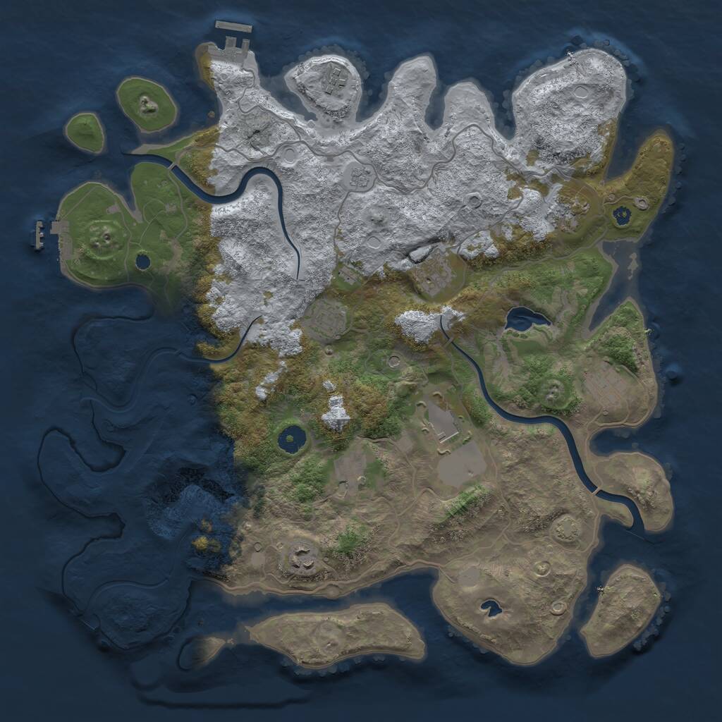 Rust Map: Procedural Map, Size: 4000, Seed: 11311, 14 Monuments