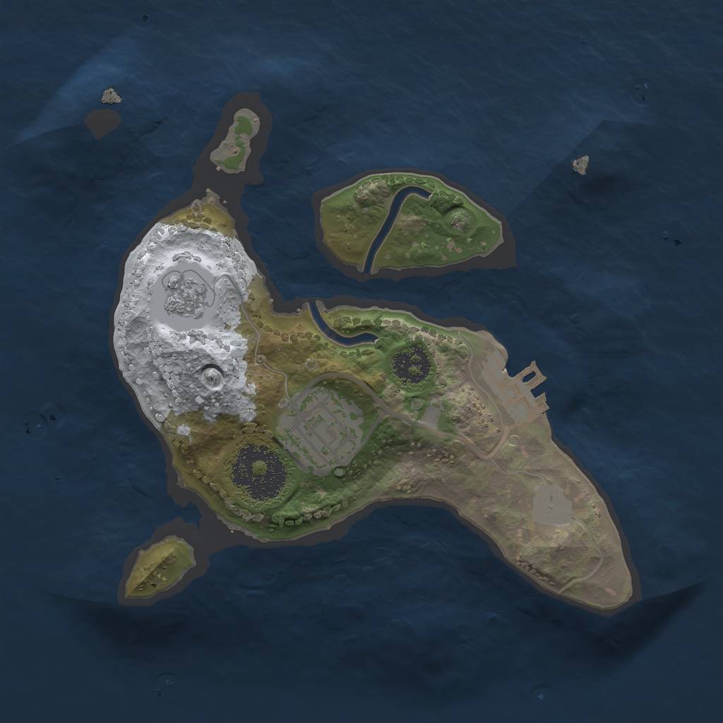 Rust Map: Procedural Map, Size: 2000, Seed: 23515, 8 Monuments