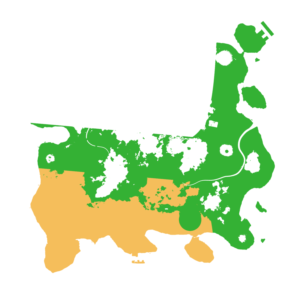 Biome Rust Map: Procedural Map, Size: 3500, Seed: 4845