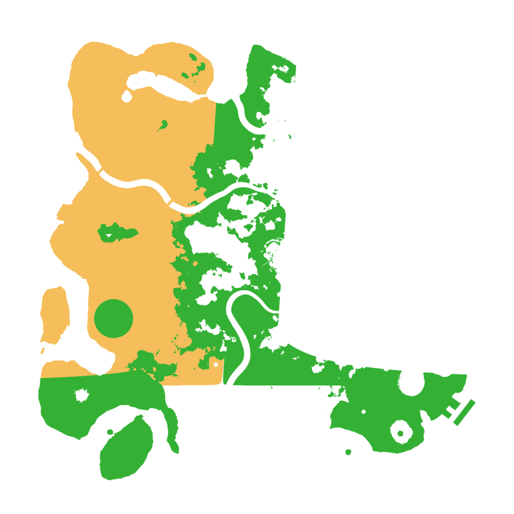 Biome Rust Map: Procedural Map, Size: 3500, Seed: 184205