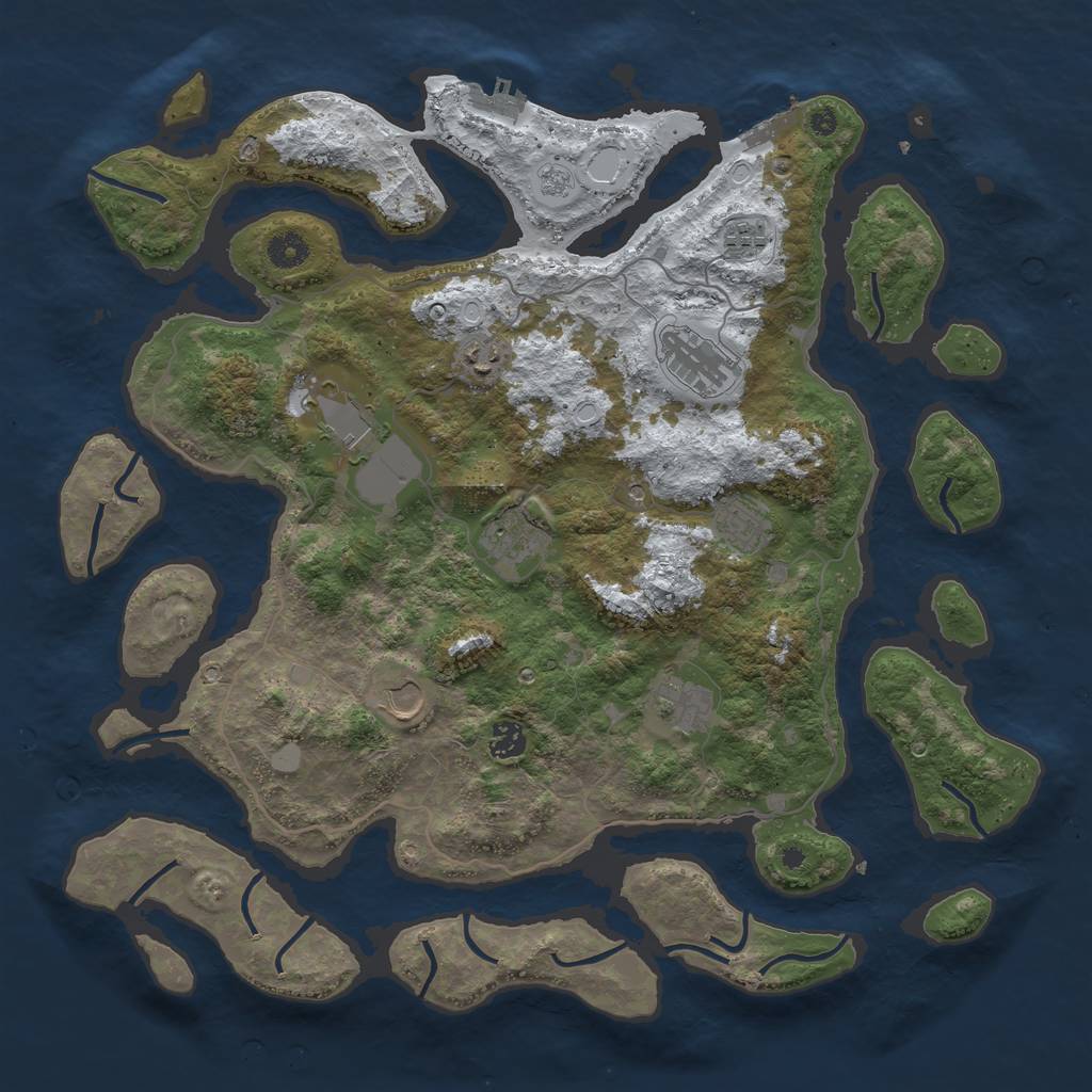 Rust Map: Procedural Map, Size: 4250, Seed: 1137562, 18 Monuments