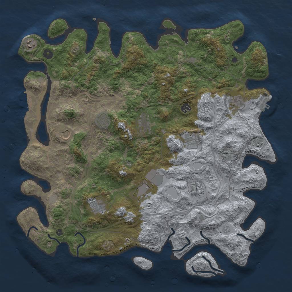 Rust Map: Procedural Map, Size: 4500, Seed: 5899252, 20 Monuments