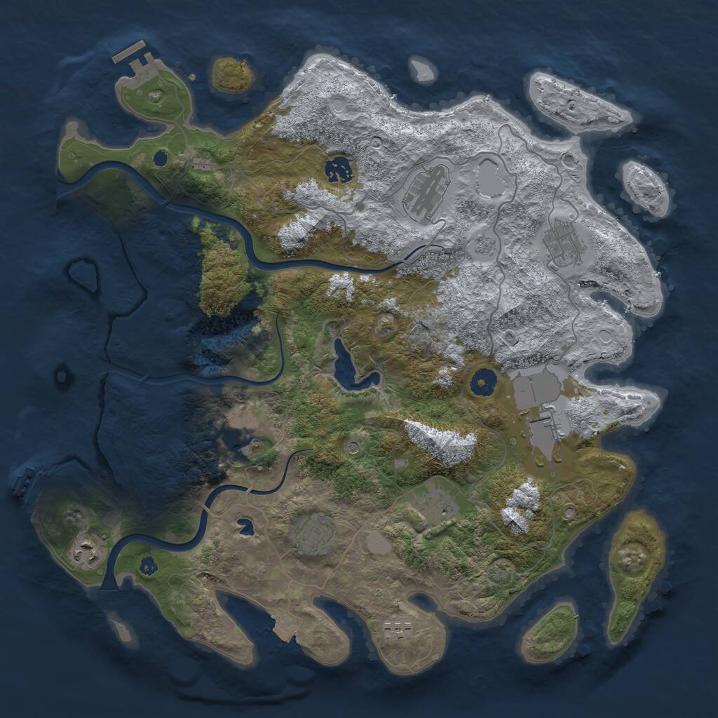Rust Map: Procedural Map, Size: 4000, Seed: 5581135, 15 Monuments