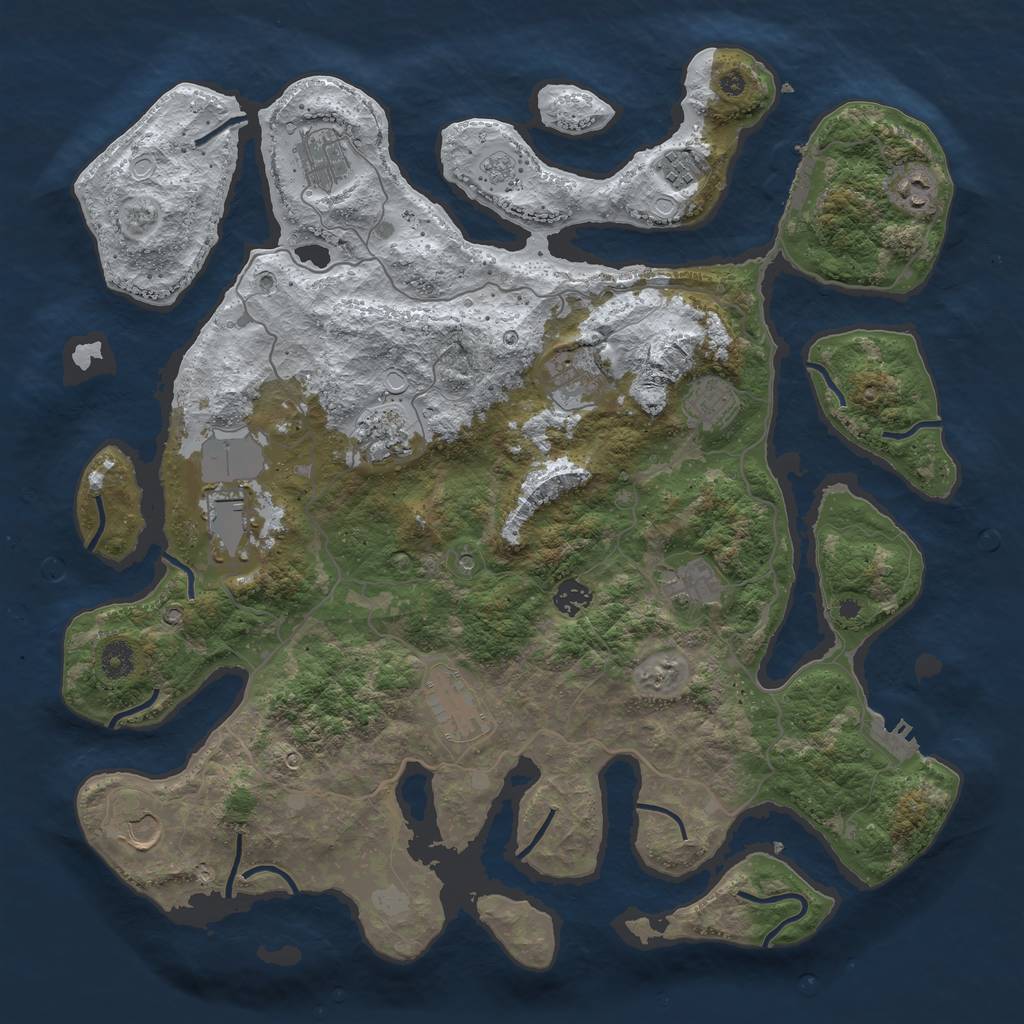 Rust Map: Procedural Map, Size: 4250, Seed: 230282, 20 Monuments