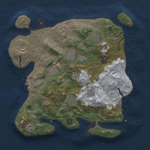 Thumbnail Rust Map: Procedural Map, Size: 3500, Seed: 2021774259, 19 Monuments