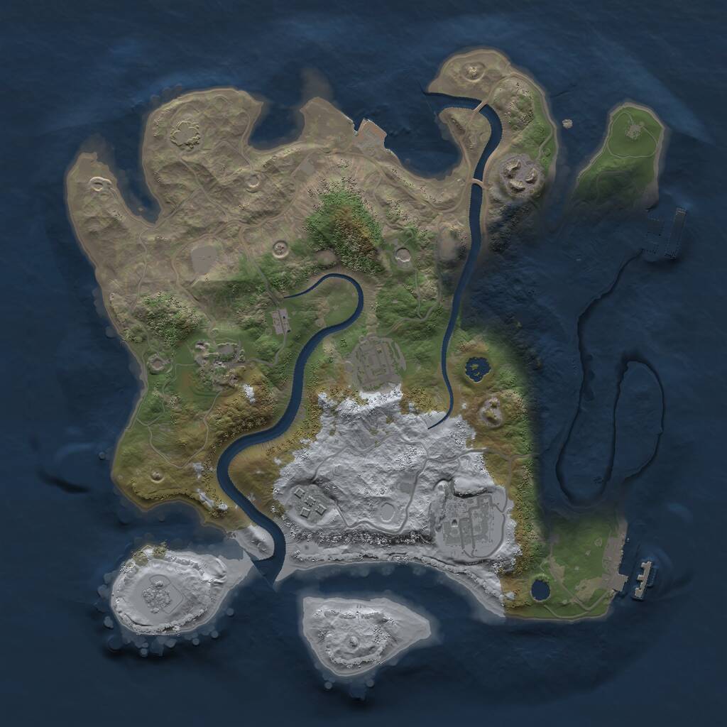 Rust Map: Procedural Map, Size: 3000, Seed: 894301453, 11 Monuments