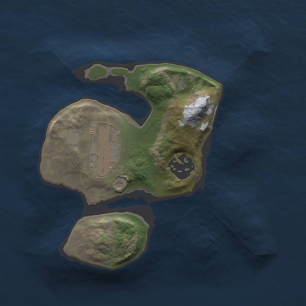 Rust Map: Barren, Size: 1900, Seed: 1279281350, 4 Monuments