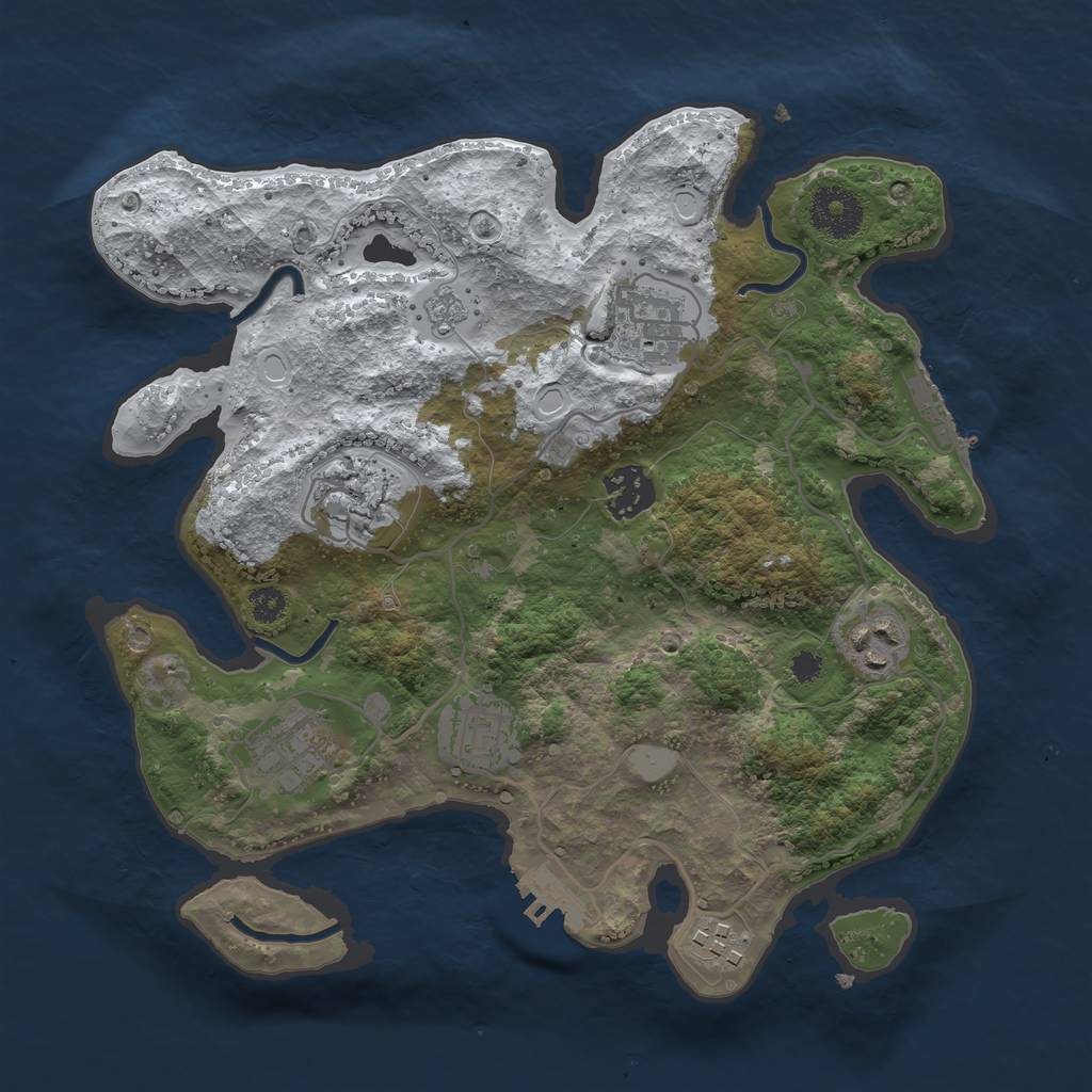 Rust Map: Procedural Map, Size: 3100, Seed: 90292, 15 Monuments