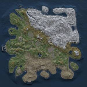 Thumbnail Rust Map: Procedural Map, Size: 3800, Seed: 39, 14 Monuments