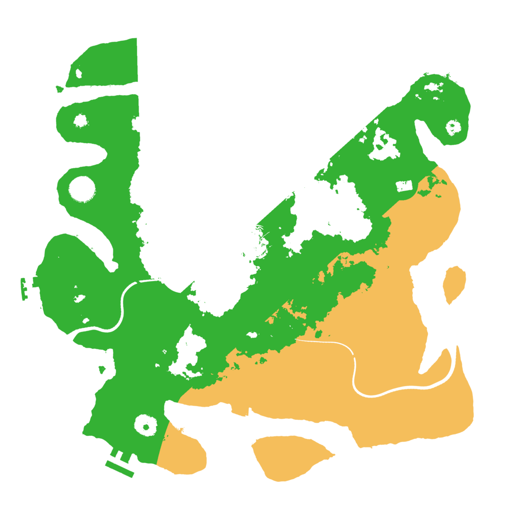 Biome Rust Map: Procedural Map, Size: 3500, Seed: 3018882