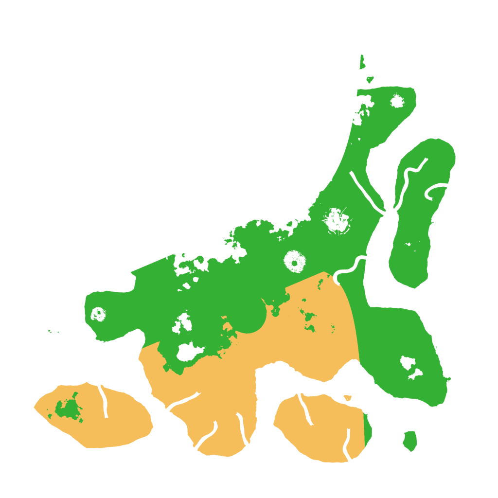 Biome Rust Map: Procedural Map, Size: 3500, Seed: 6258687