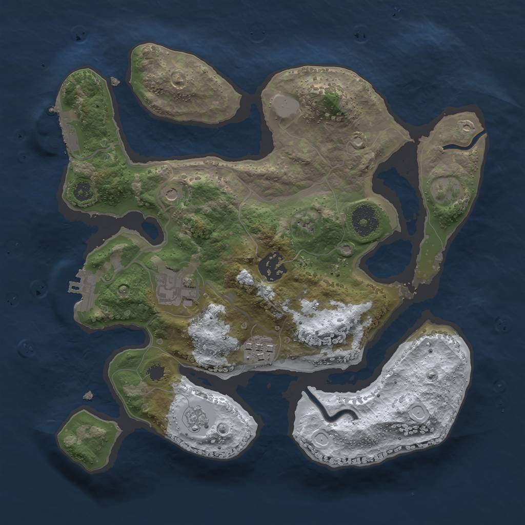 Rust Map: Procedural Map, Size: 2800, Seed: 54, 12 Monuments