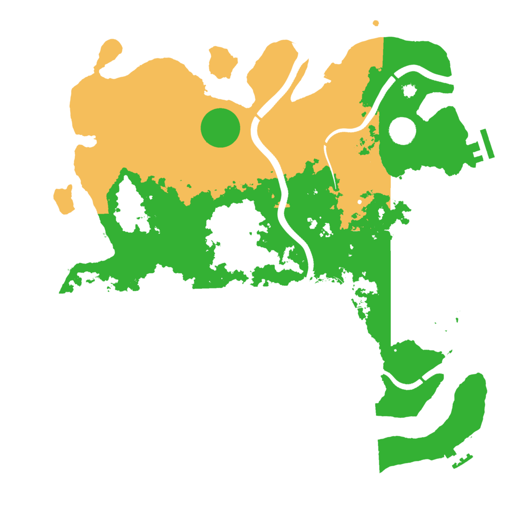 Biome Rust Map: Procedural Map, Size: 3500, Seed: 4539186