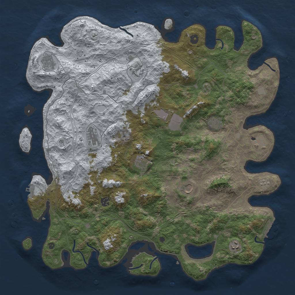 Rust Map: Procedural Map, Size: 4750, Seed: 47308, 20 Monuments