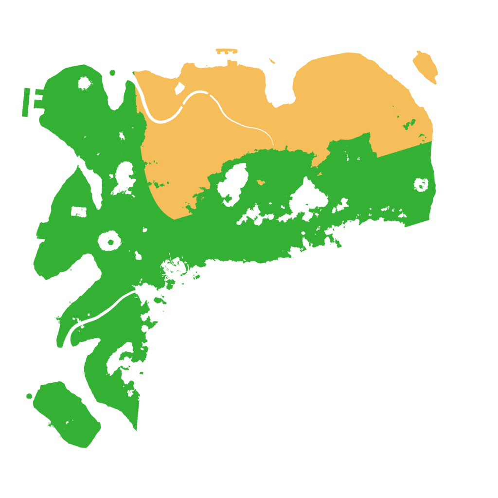 Biome Rust Map: Procedural Map, Size: 3500, Seed: 543053