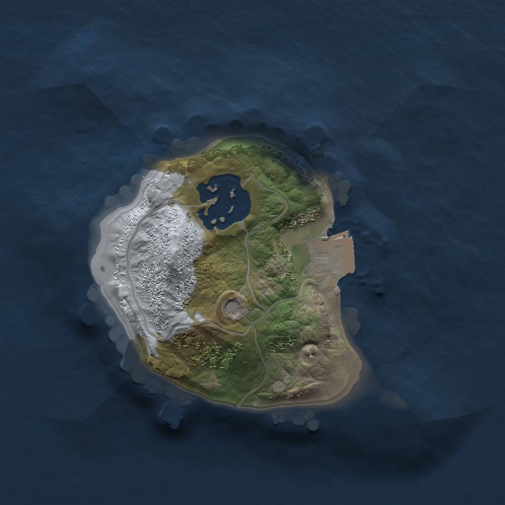 Rust Map: Procedural Map, Size: 1400, Seed: 1000, 2 Monuments