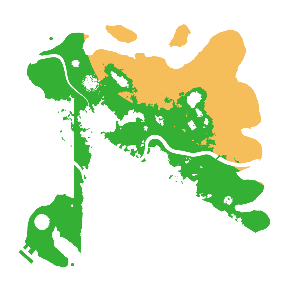 Biome Rust Map: Procedural Map, Size: 3500, Seed: 263642