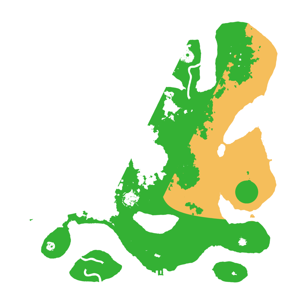 Biome Rust Map: Procedural Map, Size: 3500, Seed: 266442