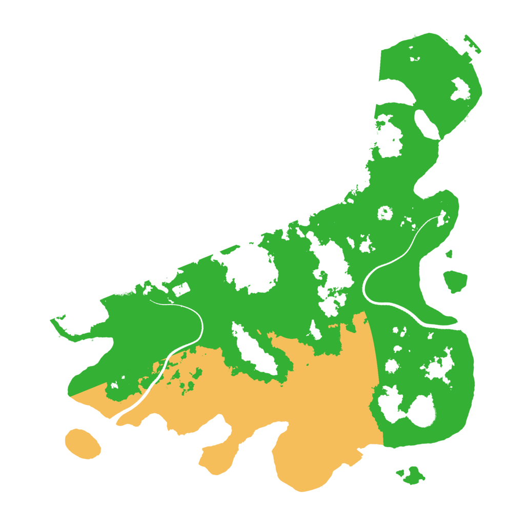 Biome Rust Map: Procedural Map, Size: 3500, Seed: 6257501