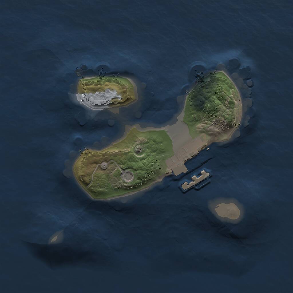 Rust Map: Procedural Map, Size: 1500, Seed: 318523, 2 Monuments