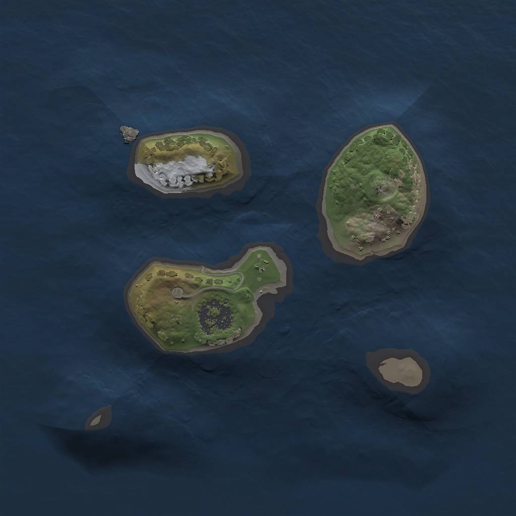 Rust Map: Procedural Map, Size: 1500, Seed: 318523, 4 Monuments