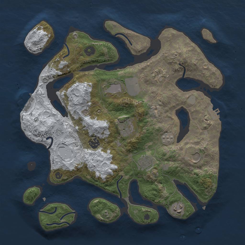 Rust Map: Procedural Map, Size: 3500, Seed: 1771314, 17 Monuments