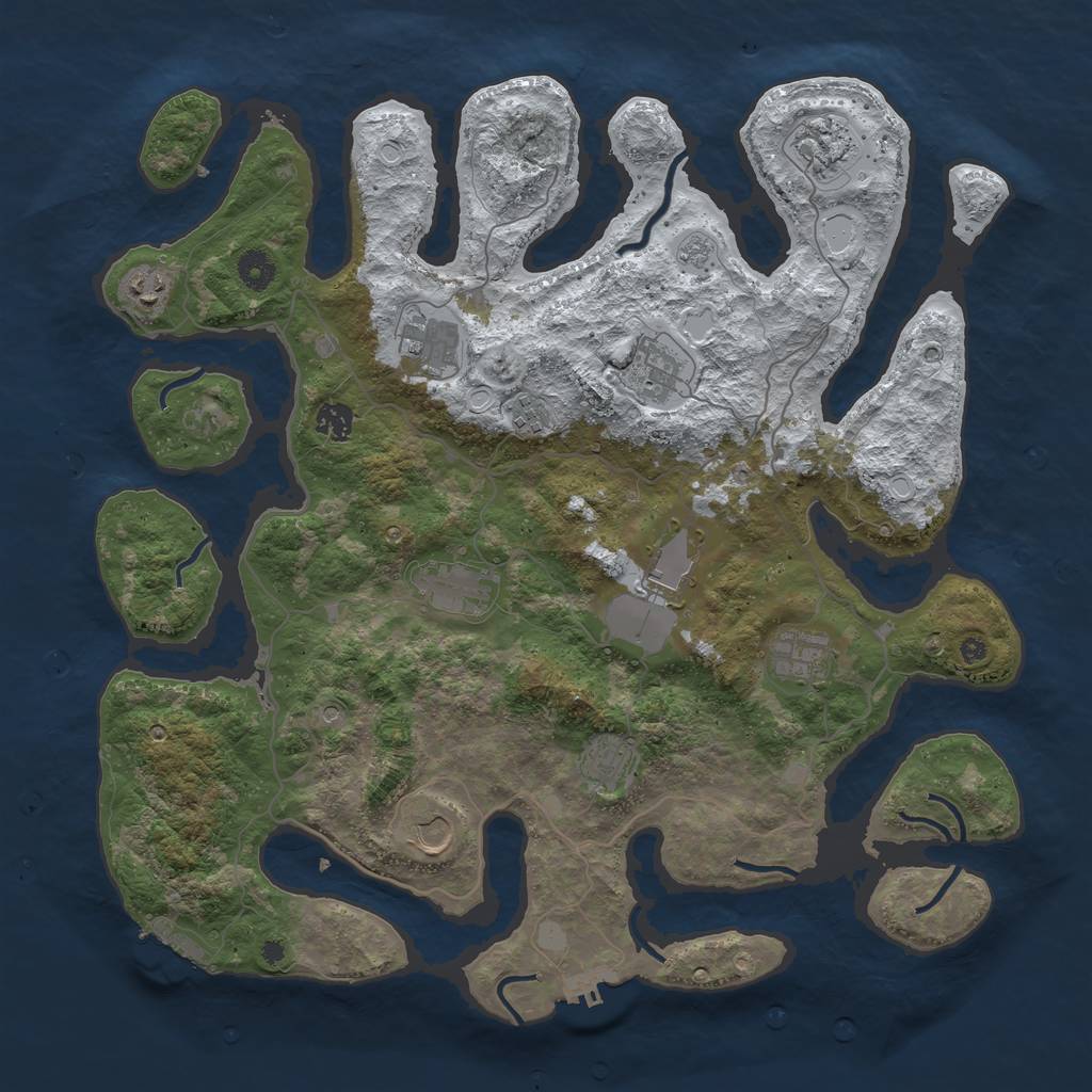 Rust Map: Procedural Map, Size: 4250, Seed: 78981187, 20 Monuments