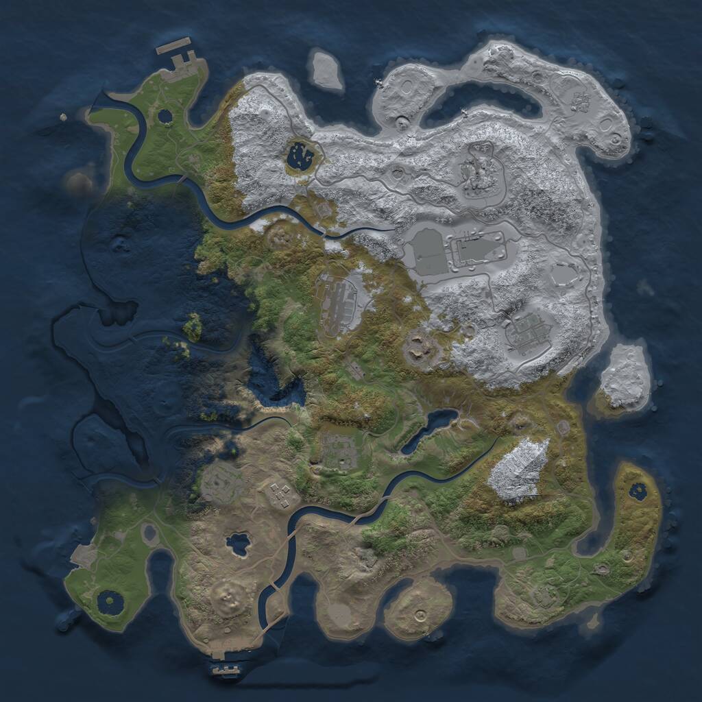 Rust Map: Procedural Map, Size: 4000, Seed: 365131, 15 Monuments