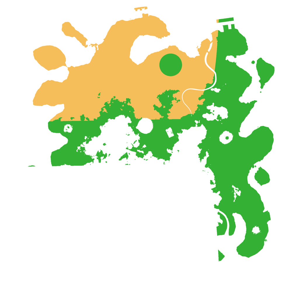 Biome Rust Map: Procedural Map, Size: 3500, Seed: 560184