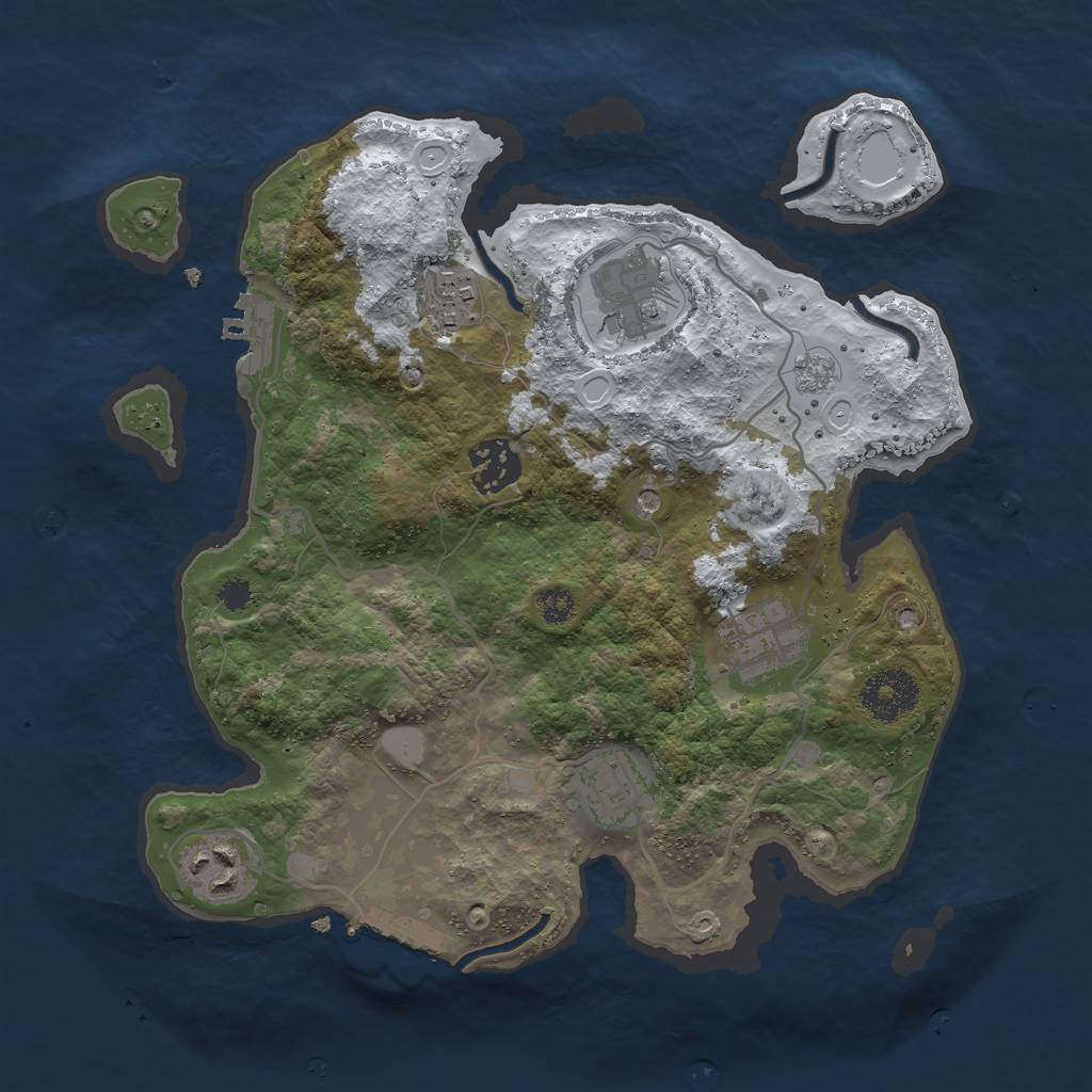 Rust Map: Procedural Map, Size: 3000, Seed: 1667792, 15 Monuments