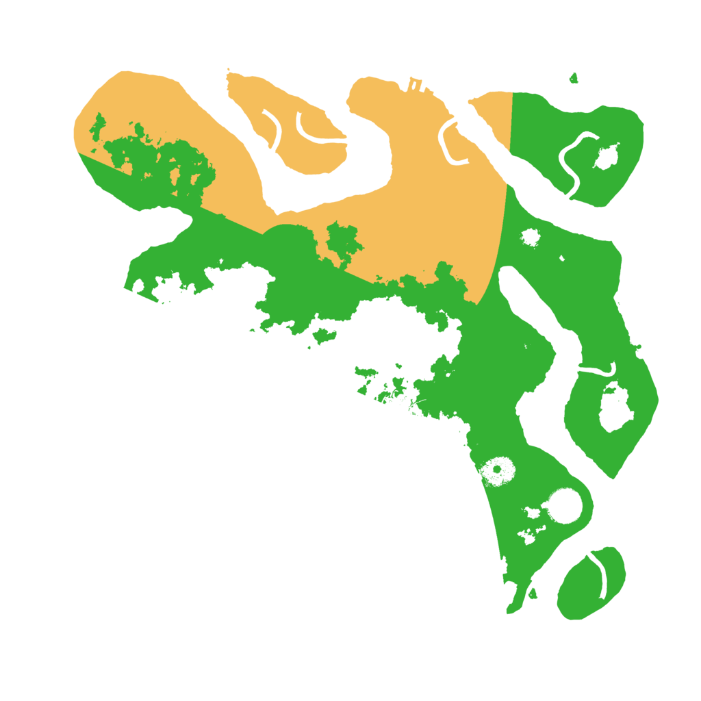 Biome Rust Map: Procedural Map, Size: 3500, Seed: 4228005