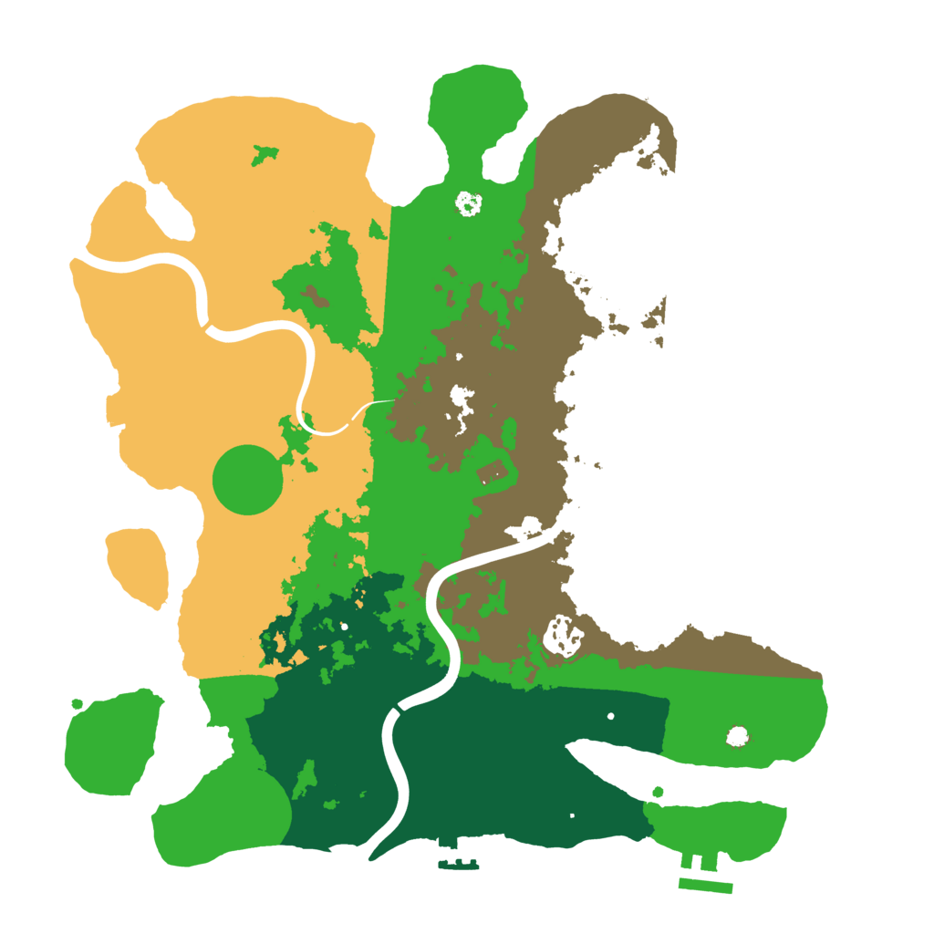 Biome Rust Map: Procedural Map, Size: 3500, Seed: 283842