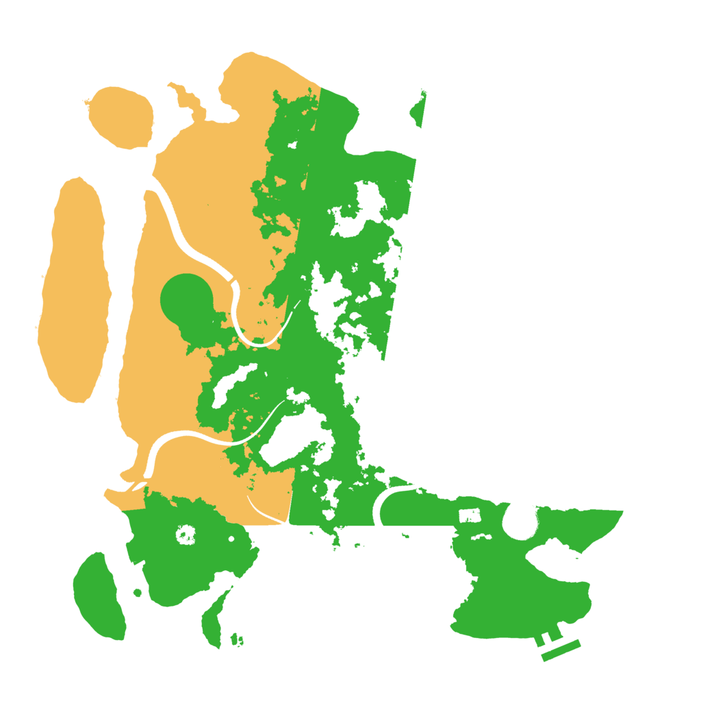 Biome Rust Map: Procedural Map, Size: 3500, Seed: 1818934