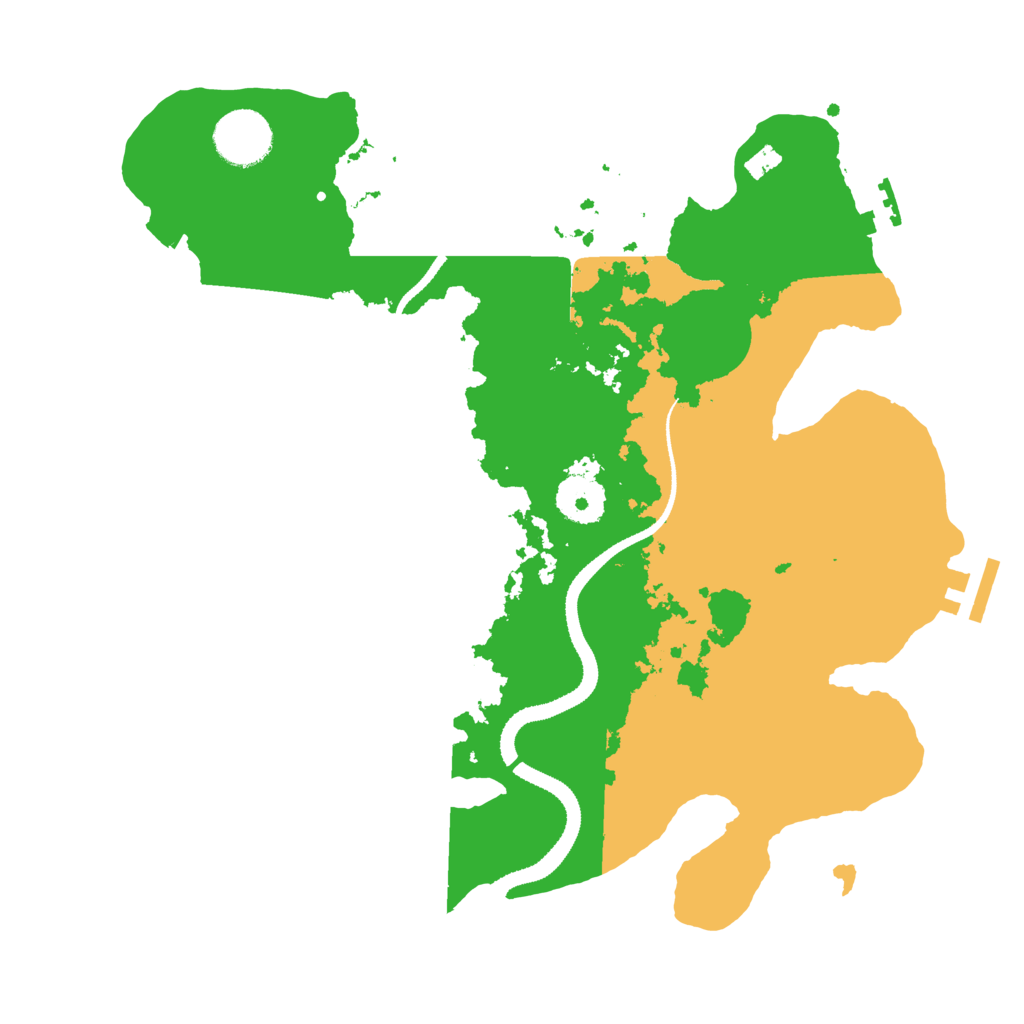 Biome Rust Map: Procedural Map, Size: 3200, Seed: 1392345