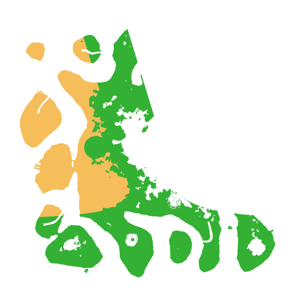 Biome Rust Map: Procedural Map, Size: 3500, Seed: 1345393