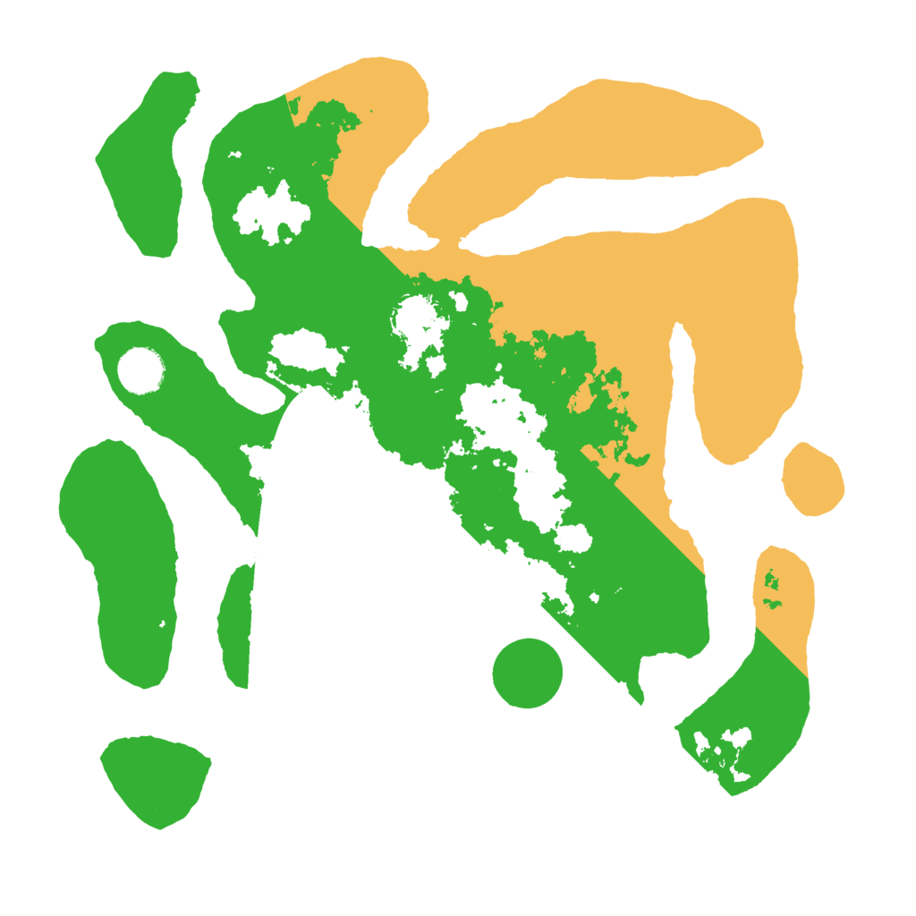 Biome Rust Map: Barren, Size: 3500, Seed: 884175