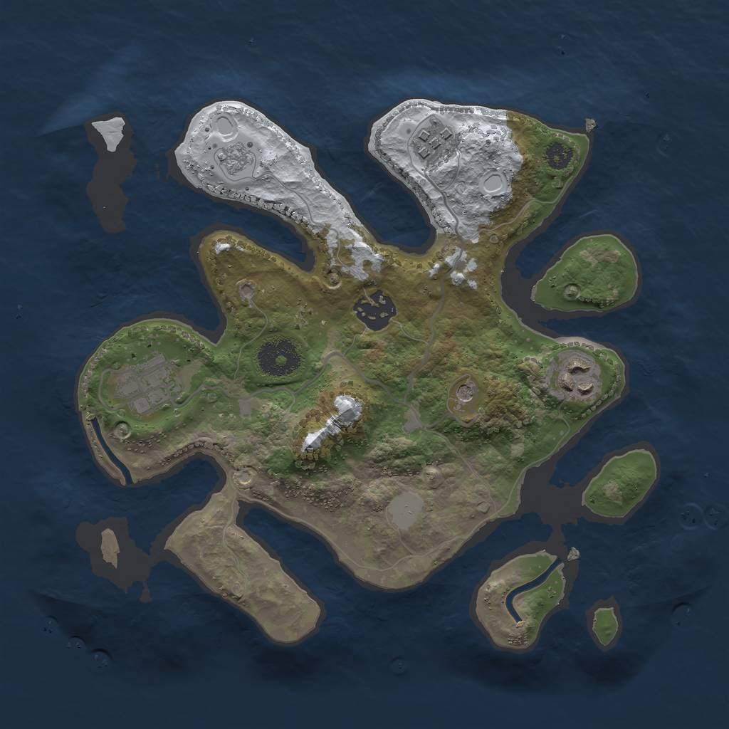 Rust Map: Procedural Map, Size: 2800, Seed: 1234, 11 Monuments
