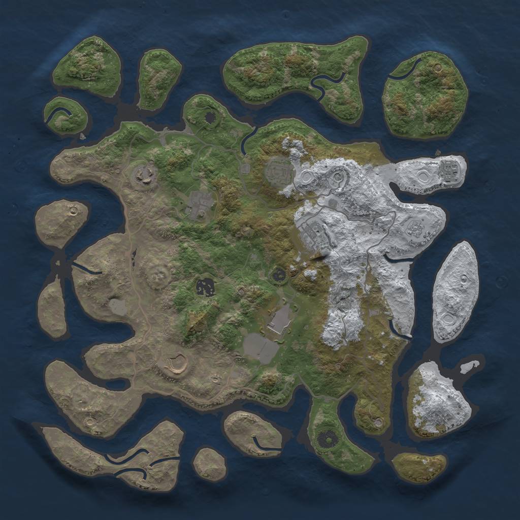 Rust Map: Procedural Map, Size: 4000, Seed: 5096213, 15 Monuments