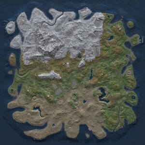 Thumbnail Rust Map: Procedural Map, Size: 5500, Seed: 22, 17 Monuments