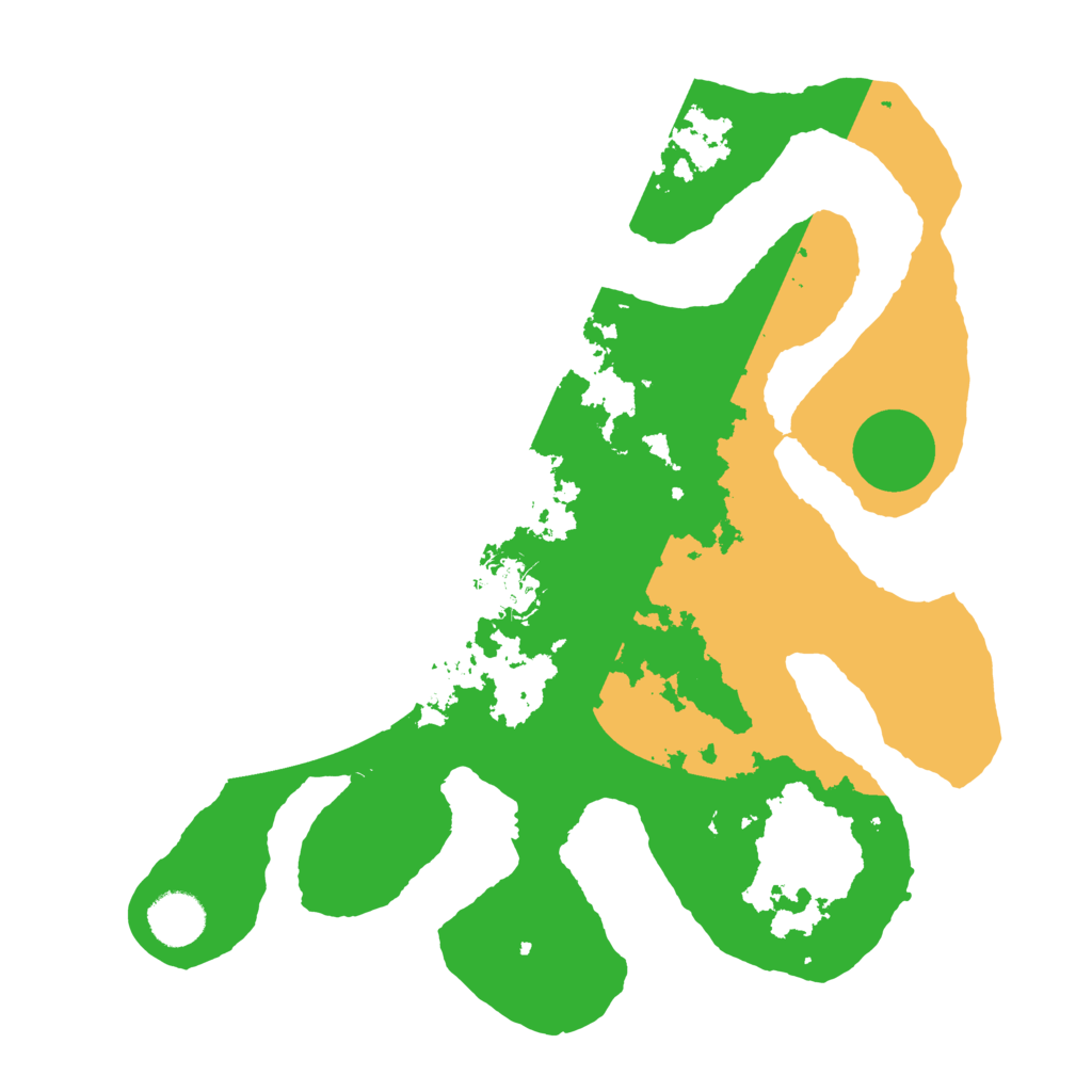 Biome Rust Map: Barren, Size: 3500, Seed: 612693