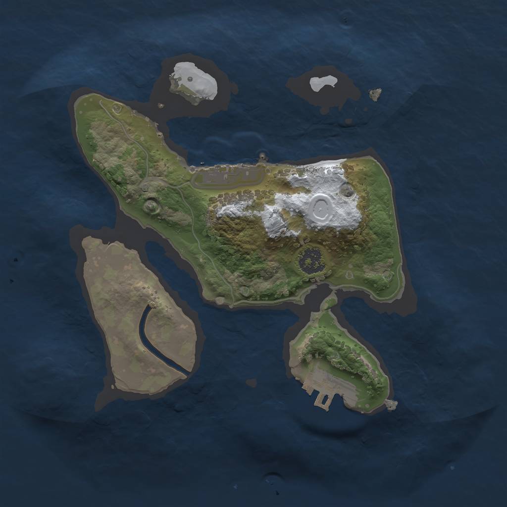 Rust Map: Procedural Map, Size: 2000, Seed: 79376898, 7 Monuments