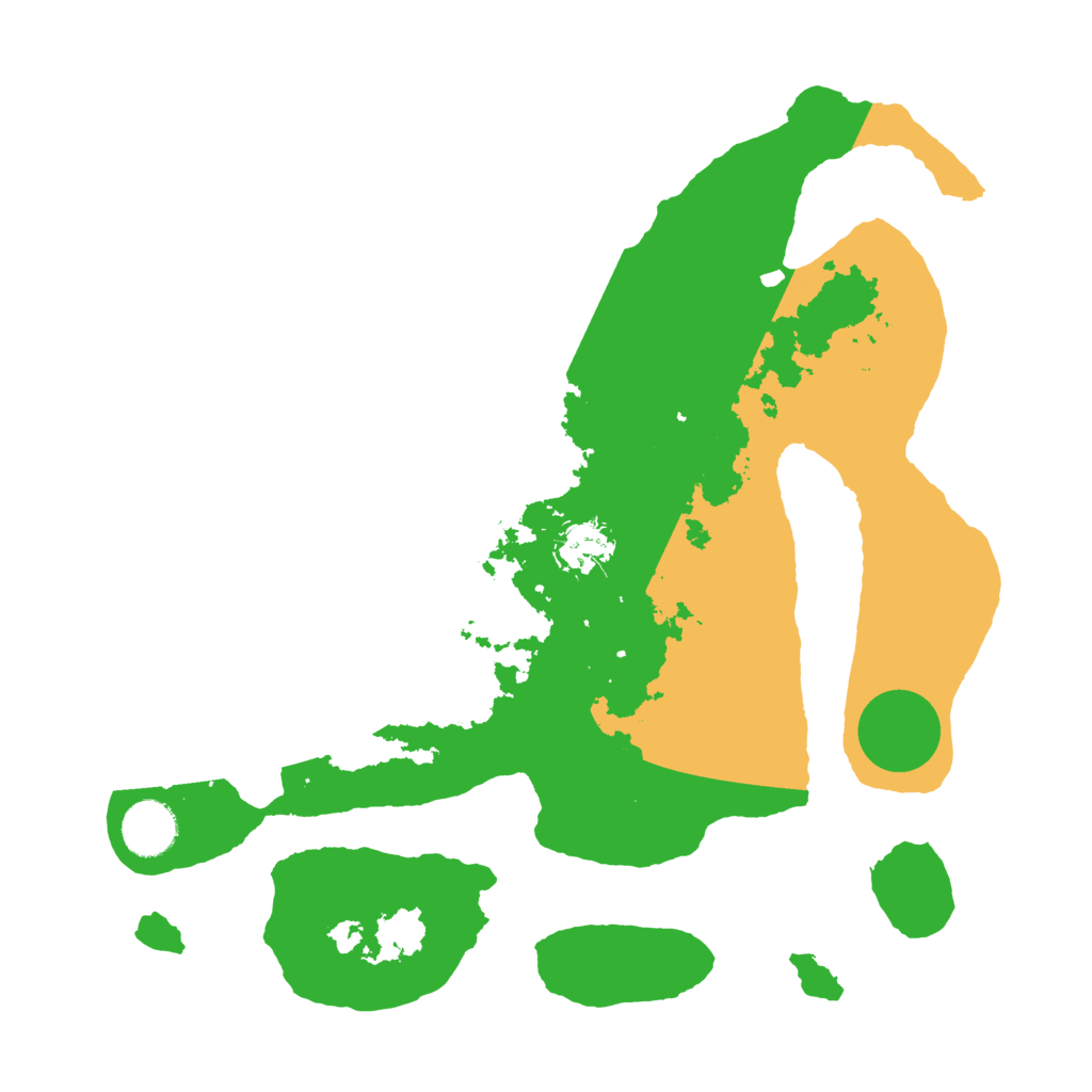 Biome Rust Map: Barren, Size: 3500, Seed: 225839