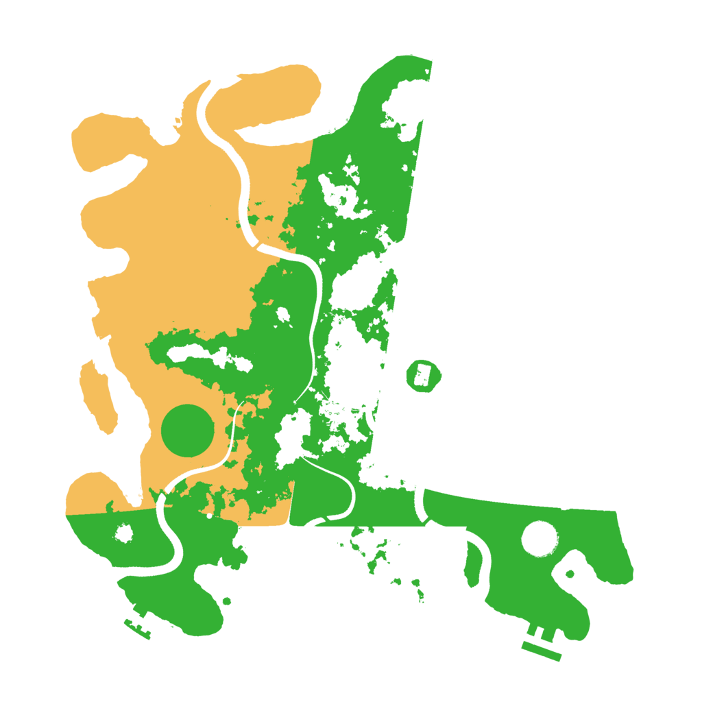 Biome Rust Map: Procedural Map, Size: 3500, Seed: 586496