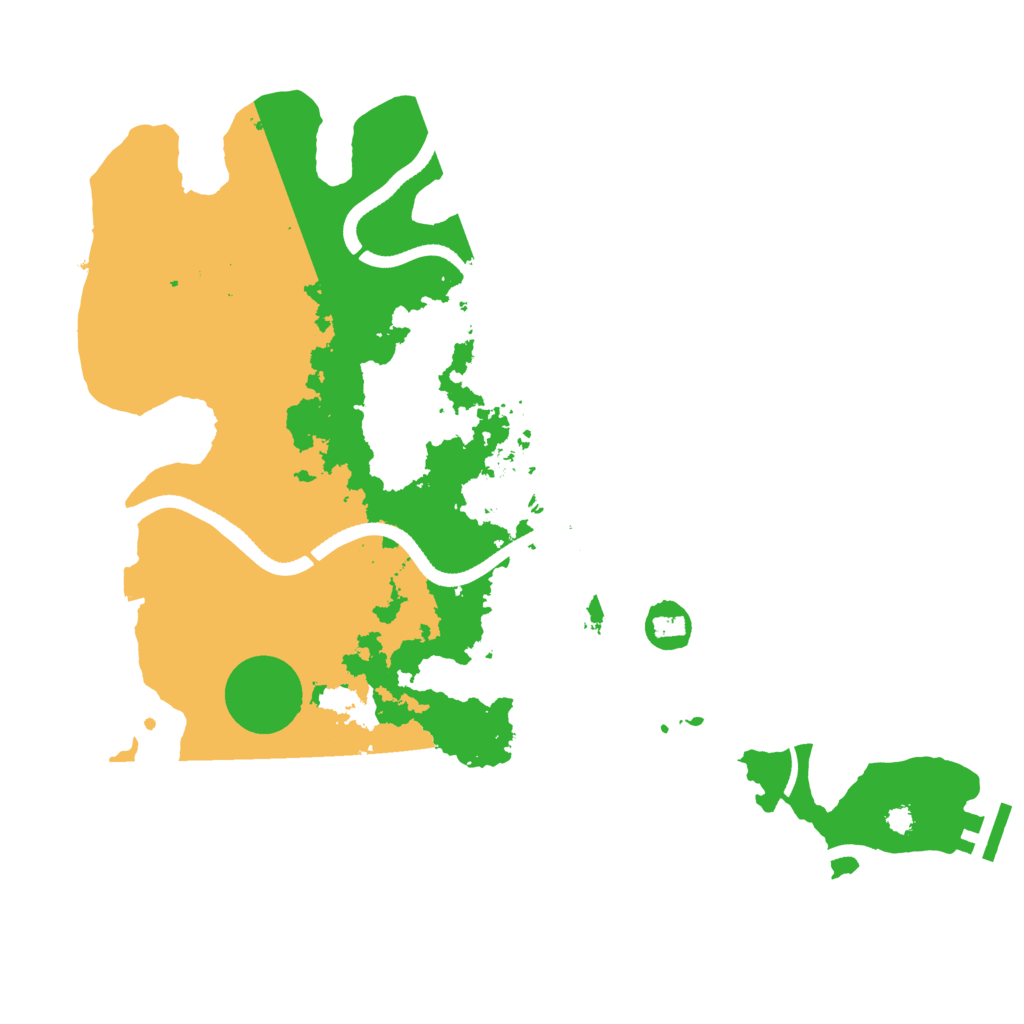 Biome Rust Map: Procedural Map, Size: 3500, Seed: 3429386