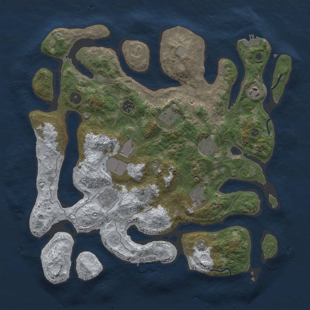 Rust Map: Procedural Map, Size: 4000, Seed: 2679465, 16 Monuments