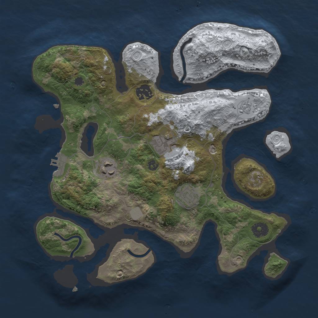 Rust Map: Procedural Map, Size: 3000, Seed: 900667965, 11 Monuments